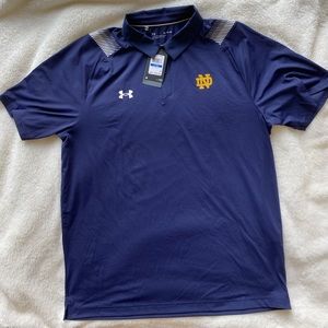 Mens Notre Dame Under Armour Iso-chi polo